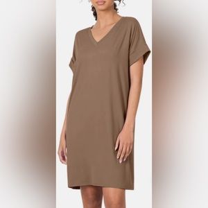 Rolled Sleeve Tee Dress